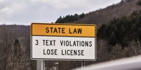 The Myth: 3 Text Violations, Lose License Photo